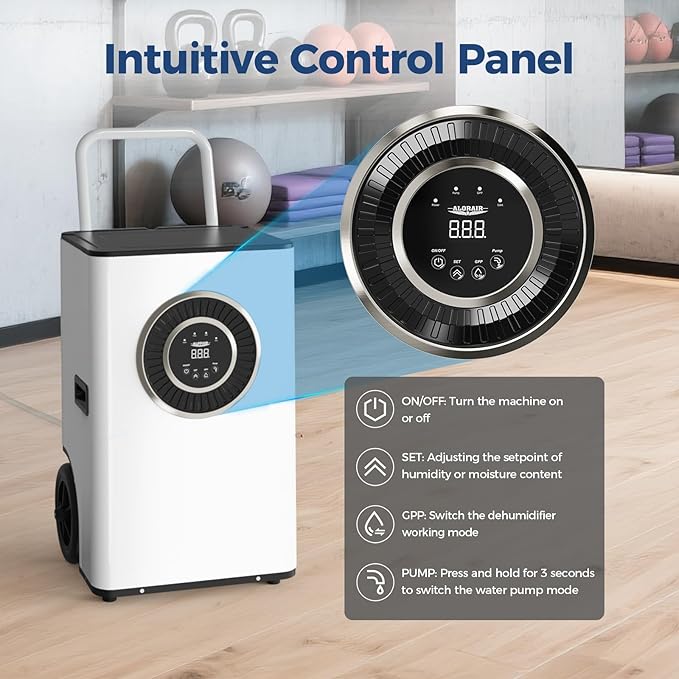 ALORAIR 110PPD Commercial Dehumidifier with Pump & Drain Hose, LGR Tech Dehumidifiers for Large Room, Basement, Warehouse, Industrial Space, 5 Years Limited Warranty, Sentinel Elite50X - Image 6