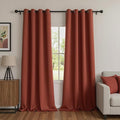 MYSKY HOME Brick Red Curtains for Bedroom Blackout Curtains for Living Room Sliding Door Curtain 95 Inch Long Thermal Insulated Grommet Room Darkening Window Drapes 1 Curtain Panel, 52 x 95 Inch by MYSKYHOME