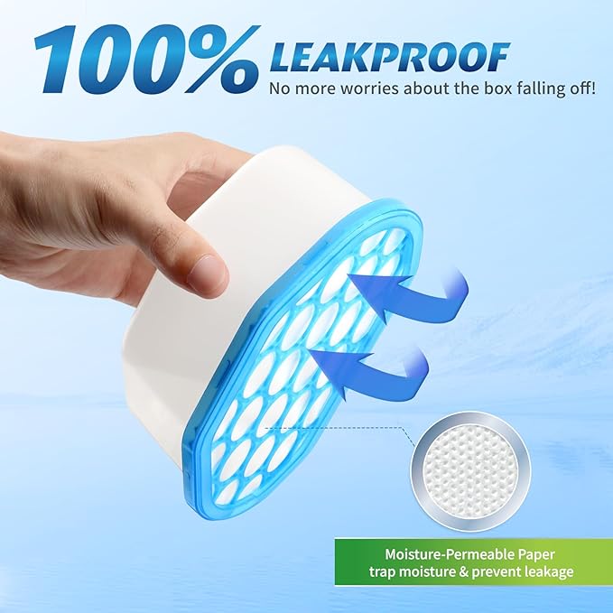 Moisture Absorbers, 12 Pack, Compact Dehumidifier for Closet, Efficient Humidity Absorber Boxes, Moisture Absorber for Closet, Odor Eliminator with Fragrance Free, Blue, 6.4oz, 300ml - Image 6