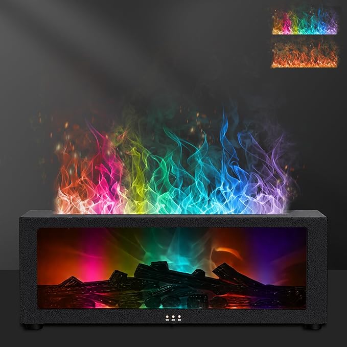 Fireplace Diffuser Humidifier,Fireplace Aromatherapy Essential Oil Diffuser, Ultrasonic Colorful Cool Mini Flame Fire Aroma Humidifier with Timer for Home,Bedroom,Office,Yoga by Eiifiter