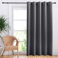 NICETOWN Sliding Door Curtains, Wide Thermal Blackout Patio Door Curtain Panel, Sliding Door Drapes/Draperies with Grommet Top (Gray, W70 x L84) by NICETOWN