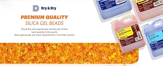 Dry & Dry [6 LBS] Premium Orange Indicating Silica Gel Desiccant Beads(Industry Standard 3-5 mm) - Rechargeable Silica Gel Beads(6 LBS) - Image 8