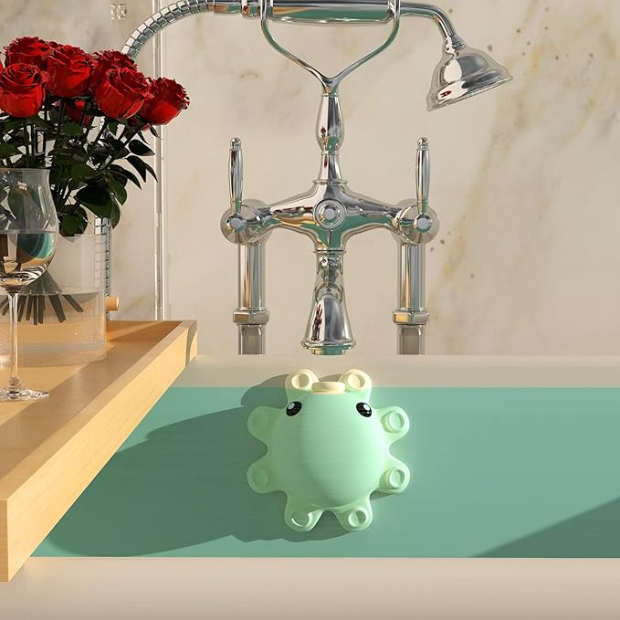 Bathtub Overflow Drain Cover Tub - tub Overflow Drain Cover, Soak Bath Overflow Drain Cover, Bathroom Spa Accessories, Adds Inches of Water for Deeper Bath (Silicone, Creamy-White) - Image 7