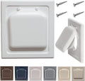 NO-PEST VENT, Exclusive Dual Door Dryer Vent Cover Outdoor 4 inch or Bathroom fan, Made in USA w Highest UV Resistant Plastic in any Outdoor Vent Cover (White, 4 inch W/O Duct Tube) by No-PestVent