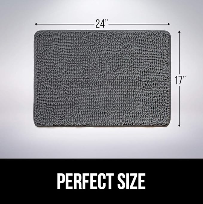 GORILLA GRIP SOAKSTOPPER Dog Door Mat, Machine Washable Rug Absorbent Doormat Captures Moisture Mud Dirt, Quick Dry Soft Chenille Entryway Rugs Indoor Entrance Mats for Dog Paws, 24x17 Beige Ivory - Image 7