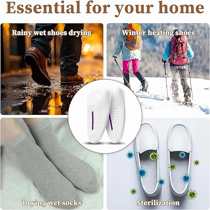 Boot Dryer Shoe Dryer, Portable Footwear Dryers Machine with Auto Temperature Control for Rainy Seasons Winter Travel, Extendable Boot Warmer Drying for Shoes, Gloves, Socks - Image 4