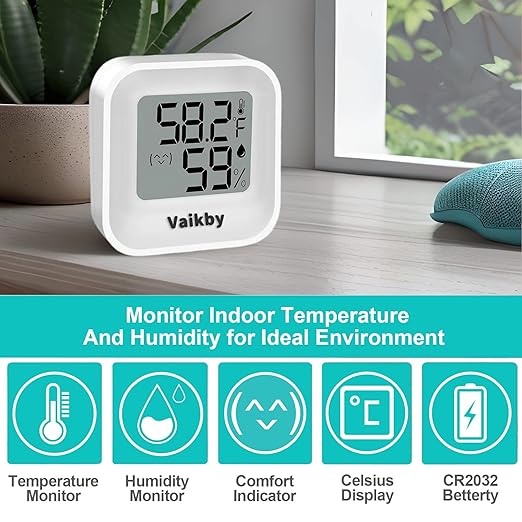 Indoor Humidity Meter Hygrometer 4Pack, Room Thermometer for Accurate Room Temperature Monitor, Digital Hygrometer with Indoor Thermometer for Home, Baby Nursery, and Humidity Sensor Enhanced Comfort - Image 2