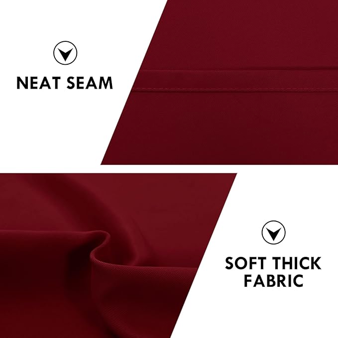 DWCN Christmas Burgundy Room Darkening Blackout Curtains - Thermal Insulated Privacy Energy Saving Window Curtain Drapes 38 x 45 inch Length, Set of 2 Bedroom Living Room Curtains - Image 6