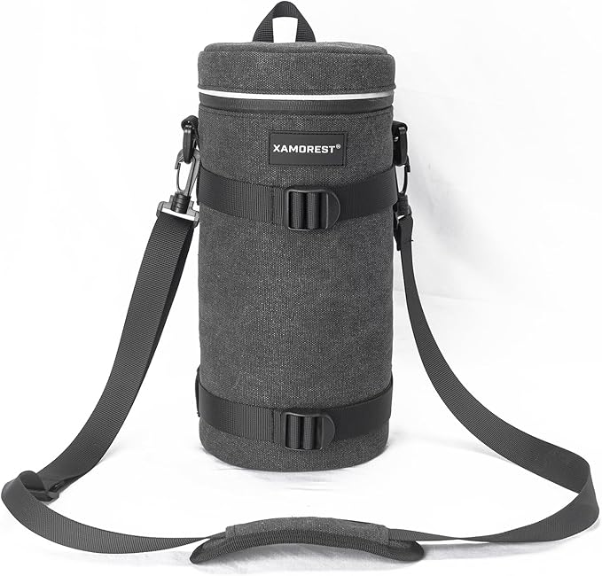 Camera Lens Case Lens Bag Compatible (5.51" x 14.56"(Canvas, Black)) - Image 5