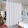RYB HOME Separation Room Divider Curtain Heavy Duty Share Space Ceremony Window Drape, Partition Grommet Curtain for Patio Sliding Door Garage, W 15 x L 9 ft, Grayish White, 1 Panel by RYBHOME