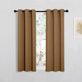 NICETOWN Sleek Blackout Curtains 40 inches Length for Small Windows, 2 Panels, Gold Brown, 29 inches Width, Noise Reducing and Block Draft Panels for Door Doorway Laundry Office Luxury Decor Theme by NICETOWN