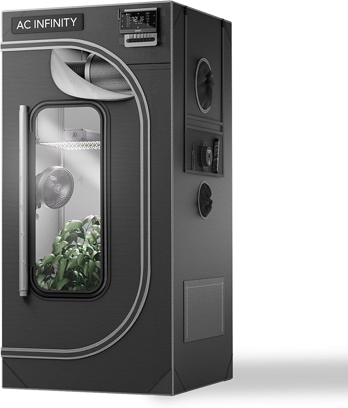 AC Infinity CLOUDLAB 632, Advance Grow Tent 3x2, Thickest 1" Poles, 2000D Mylar Canvas, Lab-Tested Highest Reflectivity, Largest Zipper Window, Controller Mount Plate, 36" x 24" x 72" Indoor Growing by ACInfinity