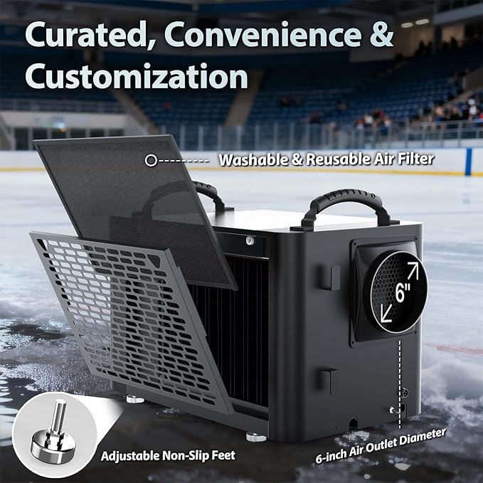 155 Pints Commercial Dehumidifier for Basement with Pump and Drain Hose, Large Space Dehumidifier for Crawl Space, Attic, Garage, Home, Industrial, Water Damage, Auto Defrost, Energy Star - Image 6