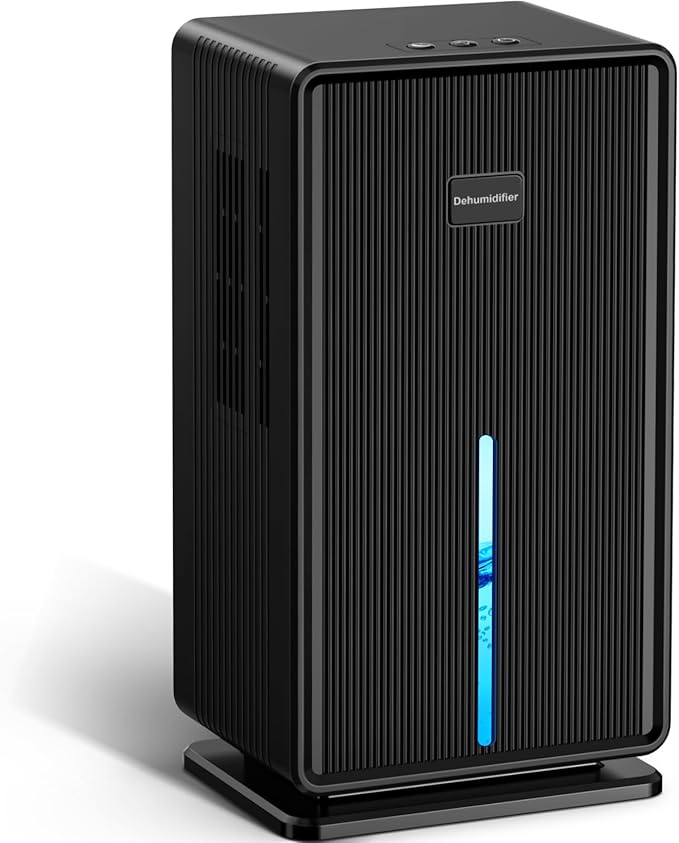Dehumidifiers for Home, Upgraded 101OZ Dehumidifier (800 sq.ft), Quiet Dehumidifier for Basement, Bedroom, Bathroom, RV, Closet with Auto-off, Sleep Mode, 7 Colorful LED Light, Small Portable, Black by Unknown