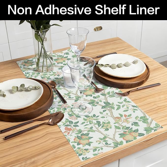 Shelf Liner for Kitchen Cabinets Non Adhesive Drawer Liners Non Slip Cupboard Liner Strong Grip Waterproof Cabinet Liners Easy to Clean Dresser Table Kitchen Shelves Paper 12IN x 16.4FT - Image 3