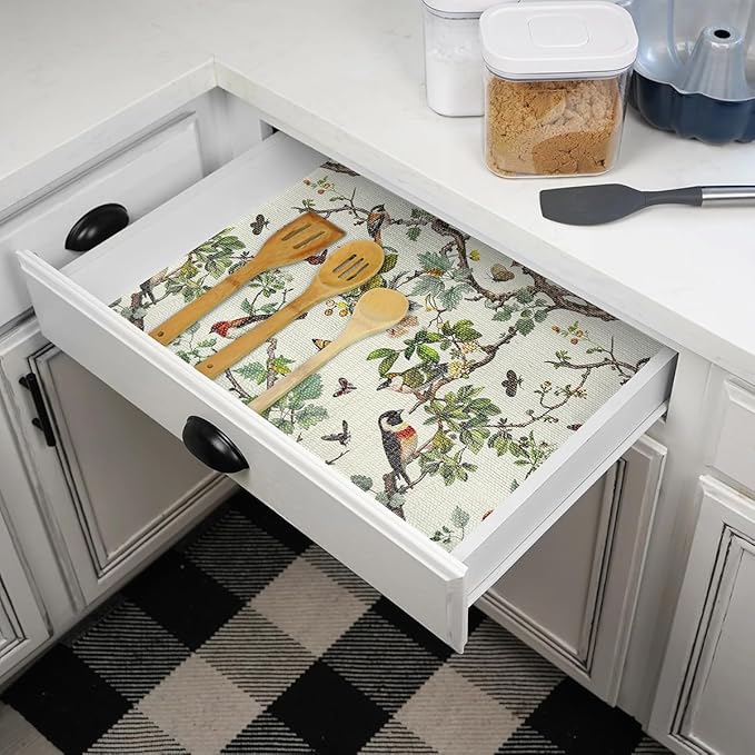 Shelf Liner for Kitchen Cabinets Non Adhesive Drawer Liner,Cabinet Liner for Shelves,Non Slip Kitchen Drawer Liners for Dresser,Waterproof Shelf Paper for Refrigerator,Cupboard,15.7In x 10FT - Image 3