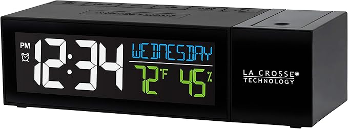 La Crosse Technology 616-1950-INT Pop-Up Bar Projection Alarm Clock with USB Charging Port - Image 2