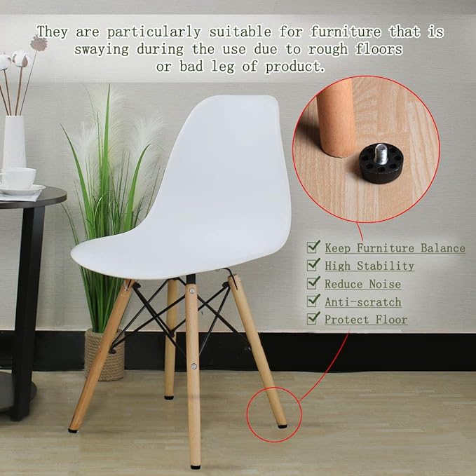 uxcell M8 x 10 x 30mm Leveling Feet Adjustable Leveler Threaded Floor Protector Cover for Furniture Leg 4 Pack - Image 6