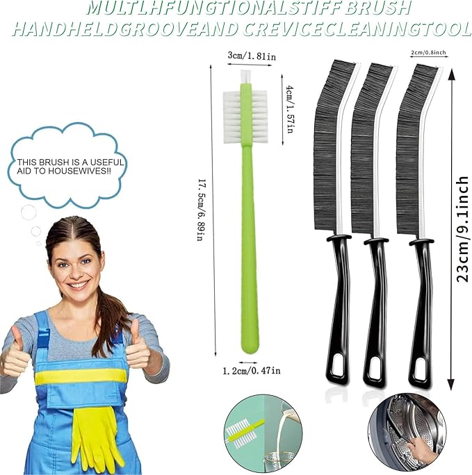 14Pcs Crevice Gap Cleaning Brush,Door Window Track Groove Corner Crevice Cleaning Brushes for Cleaning Window Grooves, Bathroom, Toilet Corner, Kitchen, Faucet, Sink, Keyboards(14PCS) - Image 2
