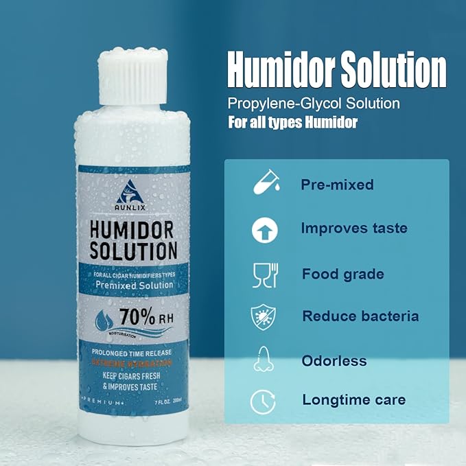 Humidor Cigar Humidifier, Cigars Humidor Solutions Kit, 3-Way Humidification System for Cigar box - Keep 70% RH, Humidity for 1-100 Cuba Cigars, Fit All Cigar Box, Safe for Cigars -Value Set - Image 2