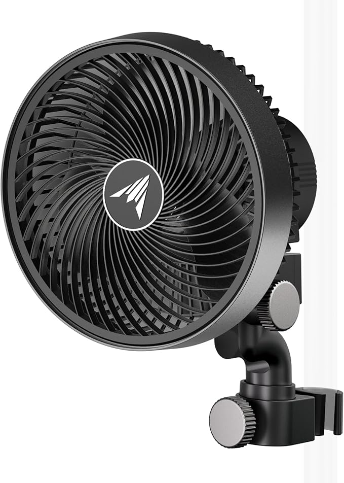 AC Infinity CLOUDRAY S6, Grow Tent Clip Fan 6” with Redesigned Long-Life EC Motor, Custom 10 Dynamic Wind Speeds and 10-Level Oscillation, Weatherproof IP-54, for Hydroponics Circulation Cooling by ACInfinity