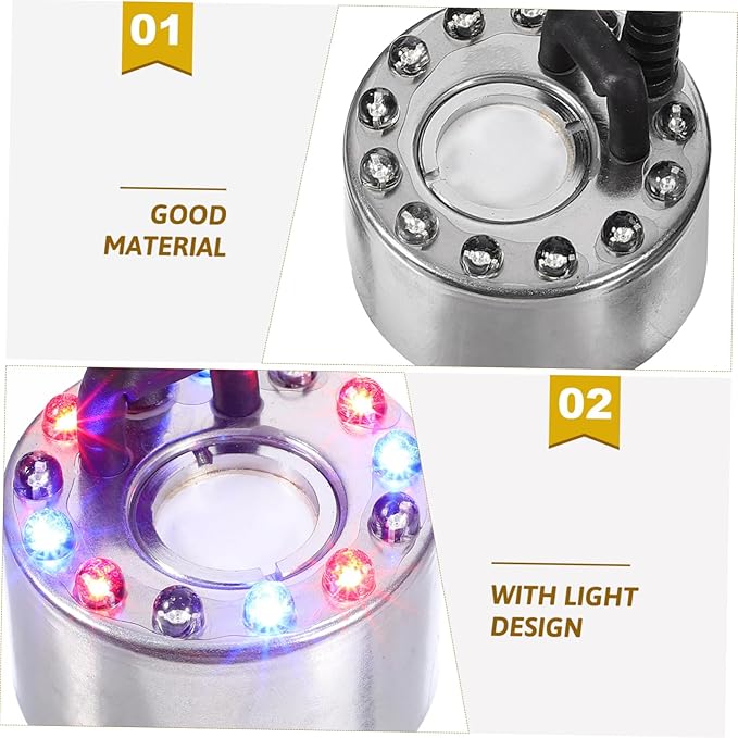 1Set Colored LED Lamp Aquarium Fog Maker Atomizing Head Humidifier Mist Maker for Party and Decorative Use for Aquariums and Indoor Gardens - Image 6
