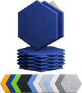 12 Pack Acoustic Panels Self Adhesive Sound Proof Foam, High Density Sound Acoustic Panel, 12X10.23X0.4 Inch Hexagon Panels in Home, Office, Reccording Room, Studio,and more(Telecom Blue) by Amantech