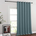 NICETOWN Blackout Curtains & Drapes - Privacy Thermal Efficiency Backdrop Curtains for Bedroom Room Divider Living Room Patio Sliding Glass Door, Wide 80 x Long 144 inch, Greyish Blue, 1 Panel by NICETOWN