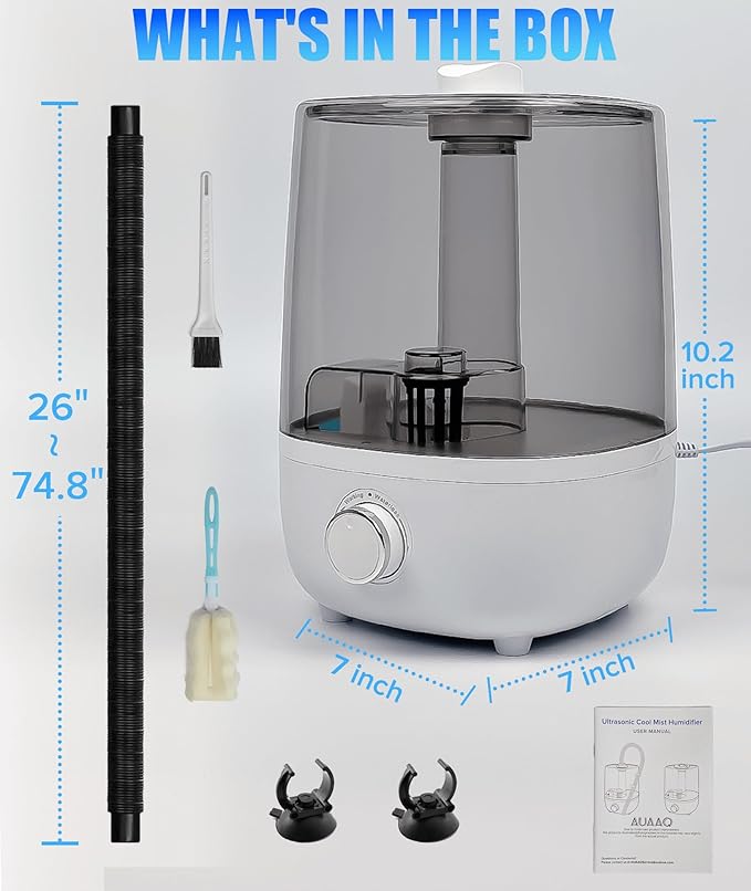 Reptile Fogger Humidifier Fog Machine Mister with 4L Visible Tank，with Dry-Run Protection Compatible with All Terrariums and Enclosures, Ideal for Reptiles/Amphibians/Plants/Herps/Vivarium/Moss - Image 6