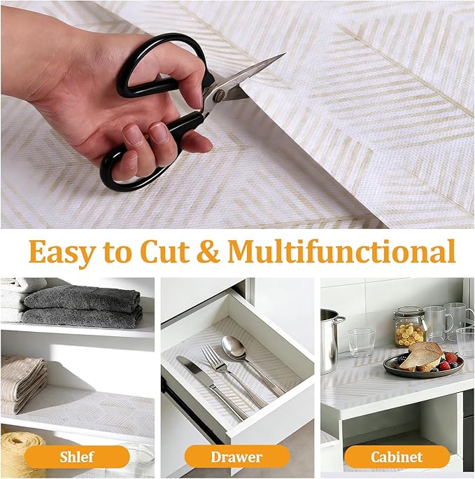 Drawer and Shelf Liner for Kitchen Cabinet, Cupboard, Desks, Pantry, Tool Box Hexagon Waterproof Non Adhesive Non-Slip Easy to Clean 16in X 240in - Image 3