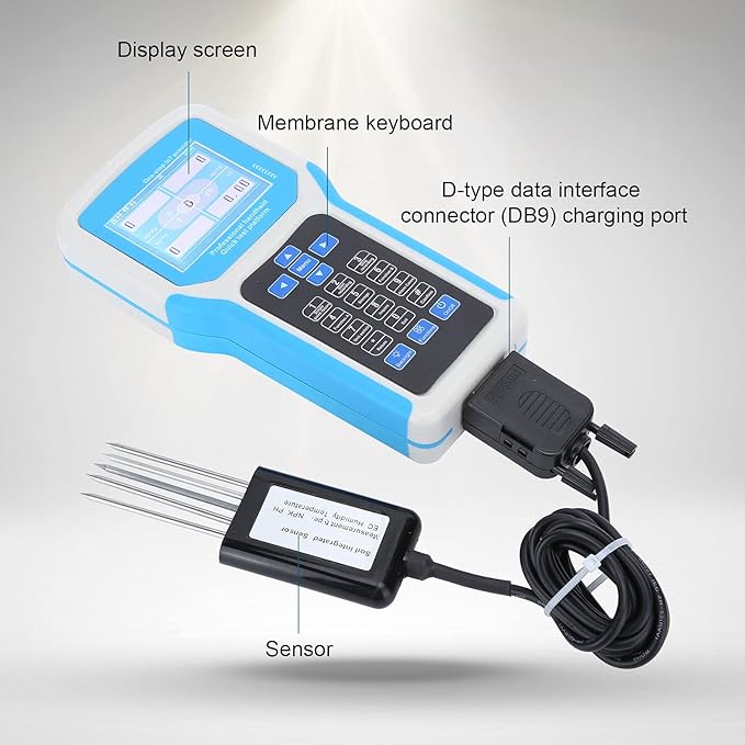 Fdit Soil Tester 240V Intelligent Npk English Version Handheld Phnitrogen Soil Detector for Soil Test Kits - Image 5