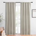NICETOWN Blackout Curtains for Living Curtains, Room Darkening Window Curtain Panels, Easy-Care Solid Thermal Insulated Draperies/Drapes for Daughter Room (Natural, 2 Panels, 42 by 84) by NICETOWN
