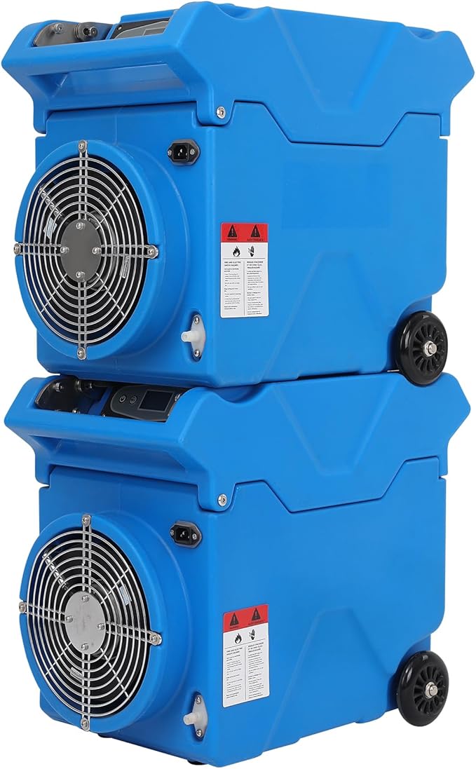 Mounto 150pints Commercial LGR Dehumidifier w/Handle and Wheels - Panasonic Compressor, ETL Certified, Compact & Stackable, Built-in Pump, LED Display - Image 3
