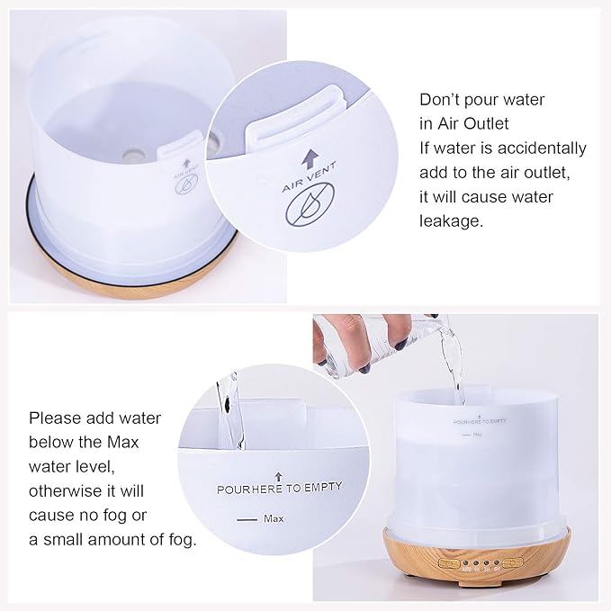 Moon Essential Oil Diffuser, Glass Cool Mist Humidifier with 4 Timer,7 LED Colors and Waterless Auto Shut-Off Settings for Baby Home Office (250ml) - Image 9