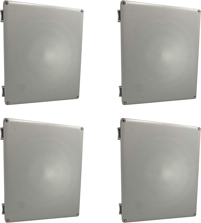 Co. 12"x10"x4" PS Plastic Weather & Dust Proof Junction Conduit Box Electronics Enclosure 4 Pack by DJCSupplyCompany