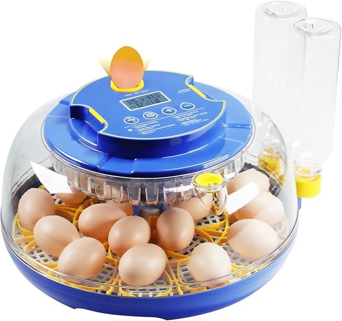 Incubators for Hatching Eggs, 18 Egg Incubator with Automatic Egg Turning and Humidity Control, Detachable Egg Incubator for Hatching Eggs, Chicken, Pigeon, Ducks, Quail, Goose, Parrot Incubator Farm by TEKCOPLUS