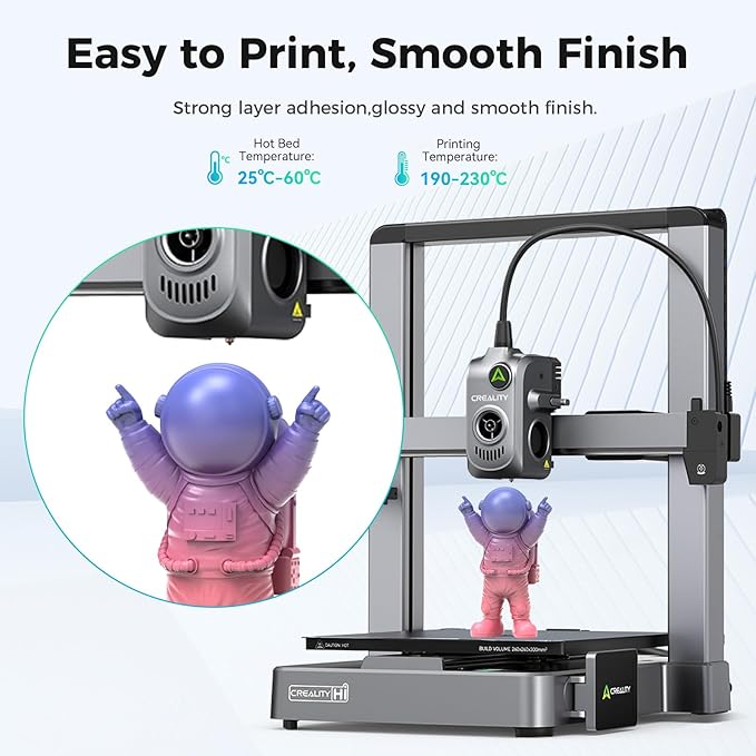Creality 3D Printer Filament 1.75mm, Rainbow PLA+ Plus Pro Filament Toughness Upgraded, Dimensional Accuracy ±0.02mm, Fit Most 3D Printers, 4 Pack 1kg Spool(2.2lbs), Rainbow - Image 7