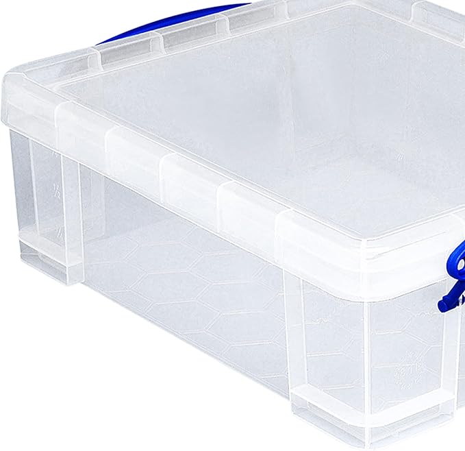 Really Useful Box 4 Pack Storage Bins, Clear Plastic Stackable Organizing Totes, 8.1 Liter - Image 8