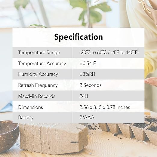 BN-LINK Bluetooth Hygrometer Thermometer,Indoor Temperature Humidity Monitors, Digital Humidity Meter with App Control for Home Baby Room Terrarium Incubator Greenhouse(2 Pack) - Image 8