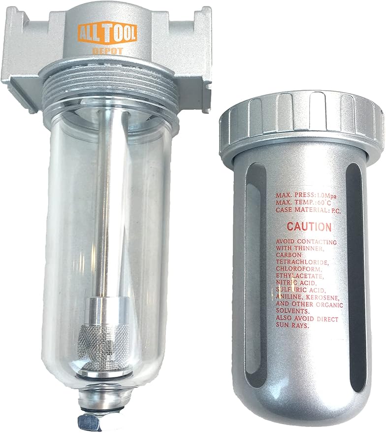 3/8" NPT Mid Flow Compressed Air In Line Filter Desiccant Dryer Moisture Water Separator - Image 4