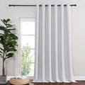 NICETOWN Greyish White Sliding Door Curtain 118 inch Length, Grommet Room Darkening Thermal Curtain Extra Long Sound Dampening for Living Room/Bedroom, W80 x L118, 1 Panel by NICETOWN