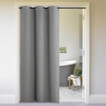 NICETOWN Silver Grey Doorway Curtain Privacy, Door Cover Curtain, Sound Reducing Winter Insulated Thermal Room Darkening Blackout Curtains for Bedroom, 120 inch Length (1 Panel, 5ft Wide by 10ft Long) by NICETOWN