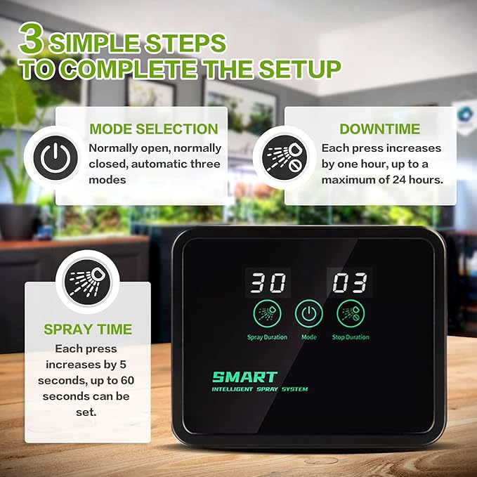 Reptile Fogger Automatic Reptile Mister Fogger for Terrarium, Timed Terrariums Humidifiers for Chameleon/Lizard/Snake/Turtle/Frog - Image 3