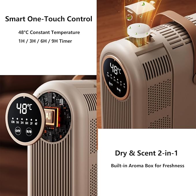 Volodya Portable Shoe Dryer and Boot Dryer Foldable Fast Drying Electric Footwear Care for Work Boots Sneakers Athletic Shoes Travel Gym Home Use - Image 4
