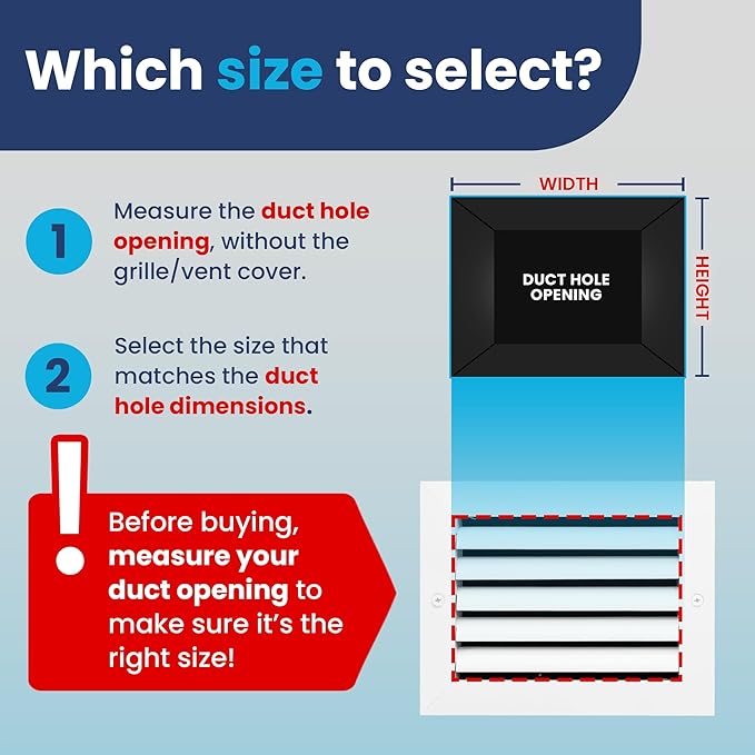 8x6 Inch (Duct Opening) Air Return Vent Cover Decorative – Premium Aluminum AC Vent Cover for Ceiling & Wall, Rustproof Grille, Ideal for Home HVAC Grille, Durable & Easy to Install by ACLAMINAIRE - Image 3