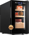 NEEDONE Cigar Humidor 23L Pro 1S, Smart Humidity & Temp Quiet Control System 2.0, Thermostatic Electric Cabinet for 150 Counts with Digital Hygrometer, Spanish Cedar Wood, Gifts for Men by NEEDONE