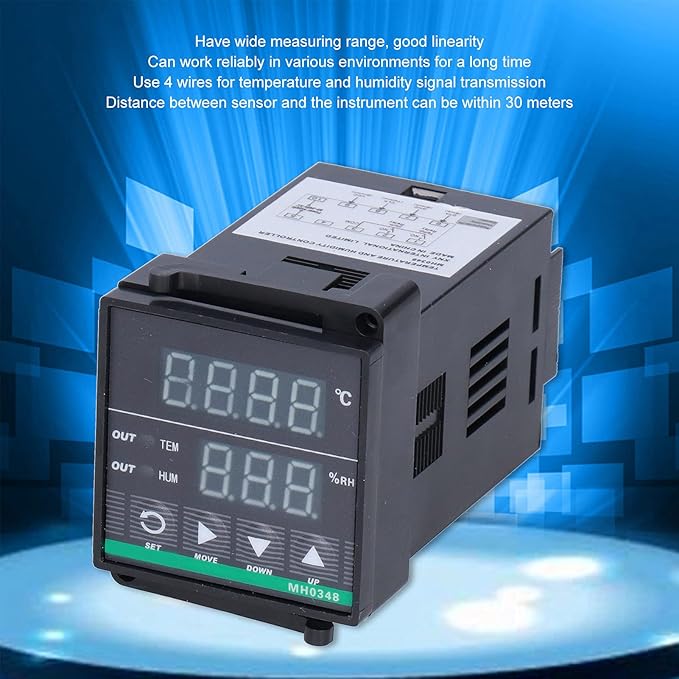Temperature Humidity Controller Digital Smart Monitor MH0348 AC85250V for Roasting Rooms Depots Warehouses Computer Rooms Breeding Textile Industry - Image 5