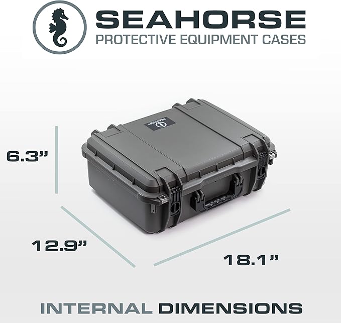 Seahorse 720 Heavy Duty Protective Dry Box Case Without Foam - TSA Approved/Mil Spec / IP67 Waterproof/USA Made for Cameras, Firearms, Motorcycles, Laptops, Consoles, VR, Drones - Image 2