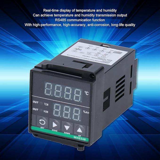 Temperature Humidity Controller Digital Smart Monitor MH0348 AC85250V for Roasting Rooms Depots Warehouses Computer Rooms Breeding Textile Industry - Image 3