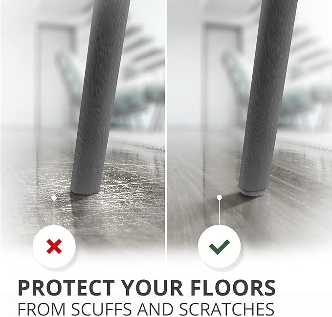 235 pcs Gray Felt Furniture Pads X-Protector! Huge Quantity of Furniture Pads for Hardwood Floors with Many Big Sizes – Your Ideal Wood Floor Protectors for Furniture. Protect Any Type of Hard Floor! - Image 3